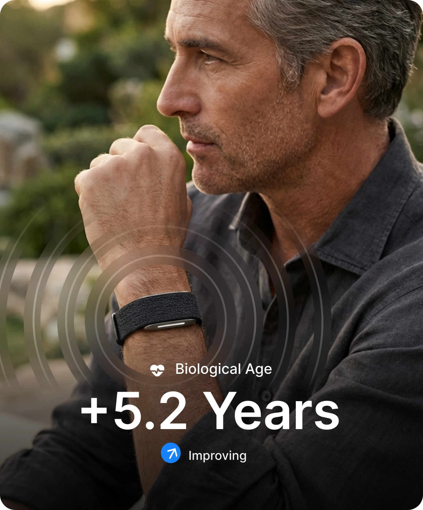 Biological age app screen