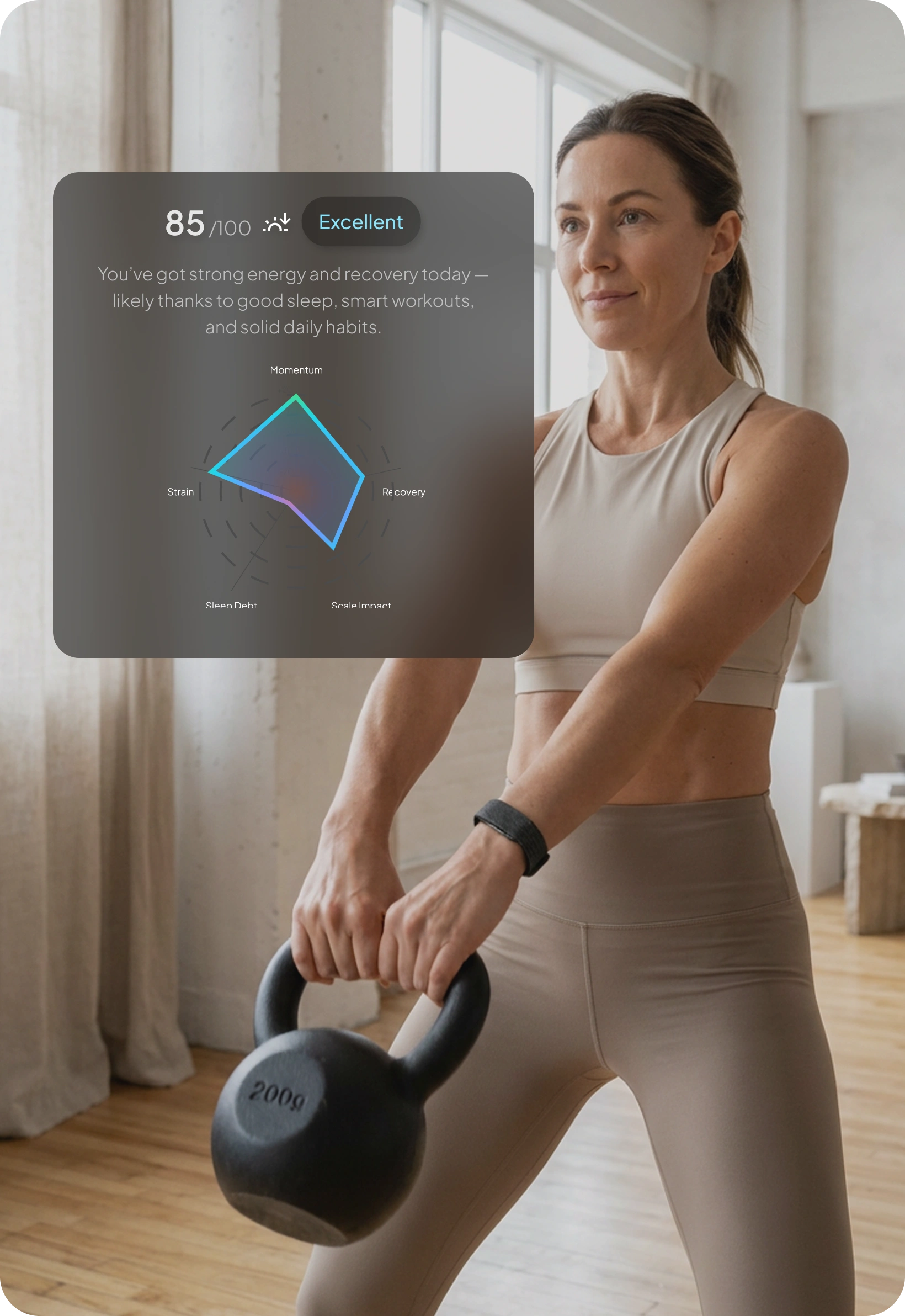 Recovery and readiness app screen